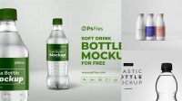 7898+ Textured Plastic Bottle with Dark Drink PSD Mockup Free Photoshop Mockup Design