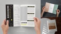 7899+ A4 Brochure in a Hand PSD Mockup PSD Download