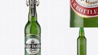 790+ 500ml Green Glass Beer Bottle With Swing Top PSD Mockup Unique and Creative Free PSD File