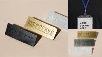 7905+ Metal Name Tag Mockup Download Premium Free PSD