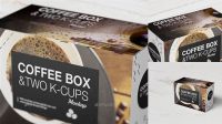 7909+ Craft Box with Two K-Cups PSD Mockup Easy Editable