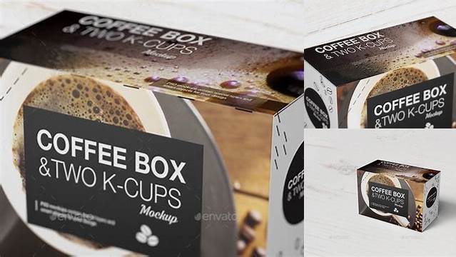 7909+ Craft Box with Two K-Cups PSD Mockup Easy Editable