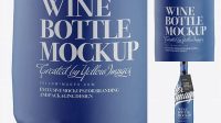 791+ Wine Bottle in Matte Paper Wrap With Label PSD Mockup Versatile Photoshop File