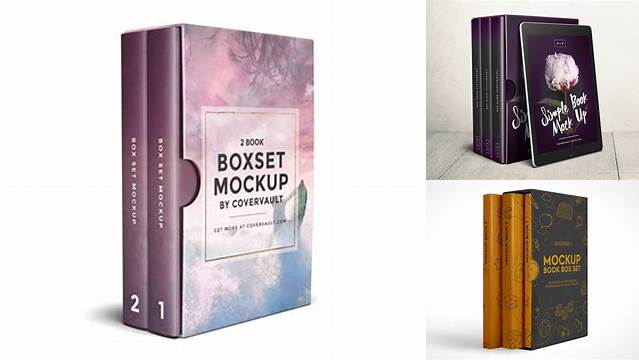 7911+ 4 Book Box Set Mockup Free Exclusive Free PSD