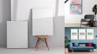 7913+ Wall Canvas Mockup Free Include TIFF