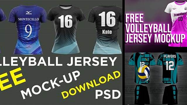 7914+ Mockup Jersey Volly Free Editable Photoshop Template