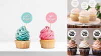 7917+ Cupcake Topper Mockup Free Smart PNG Image