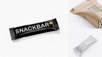 7918+ Kraft Snack Bar PSD Mockup Half Side View PSD Free Download