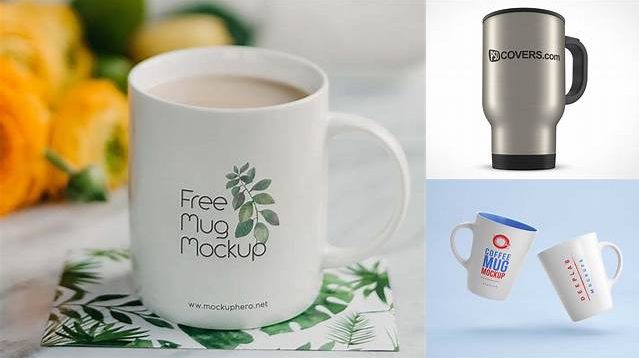 7918+ Textured Metal Mug PSD Mockup Free Photoshop Mockup Design