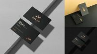 7926+ Gold Foil Business Card Mockup Advanced Photoshop Design Free