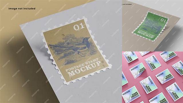 7932+ Post Stamp Mockup Mockup PSD