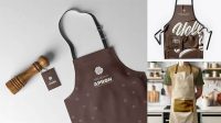 7933+ Leather Apron PSD Mockup Top View Elegant and Stylish Mockup