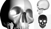 7933+ Skull PSD Mockup Front View Versatile Photoshop File