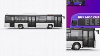 7935+ City Bus HQ PSD Mockup Right Side View Free PSD