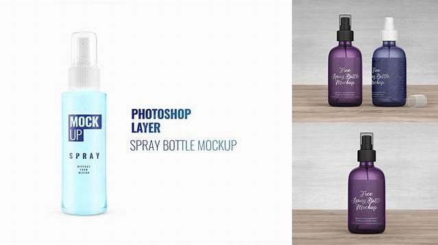 7940+ Opened Blue Spray Bottle PSD Mockup High-Resolution Editable PSD