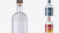 7942+ Frosted Glass Oslo Plate Bottle PSD Mockup Versatile Photoshop File