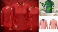 7946+ Long Sleeve Polo Shirt Mockup Psd Free PSD Download