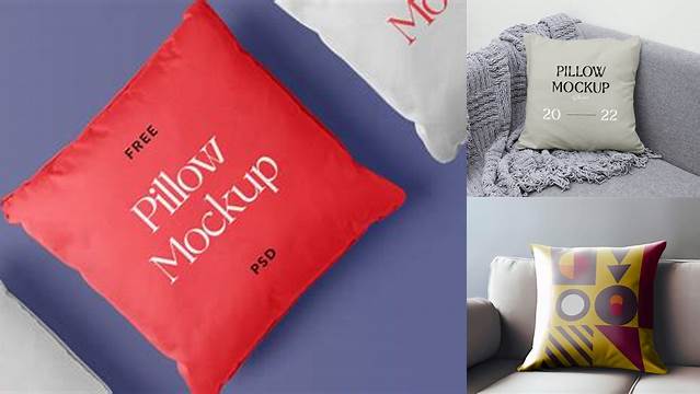 7948+ Square Velvet Pillow PSD Mockup Front View Free Professional PSD Download