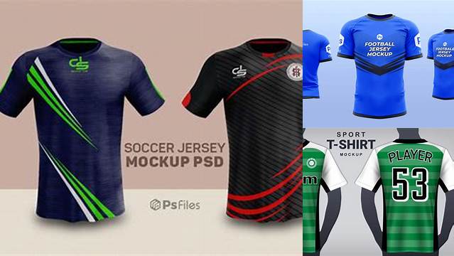 7949+ Soccer Shirt Mockup Easy-to-Edit PSD