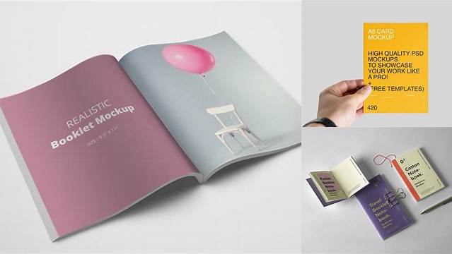 795+ A6 Booklet Mockup PSD Download