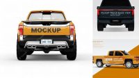 795+ Pickup Truck PSD Mockup Right View Unique High-Resolution Photoshop Mockup