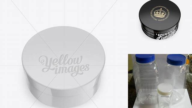 7954+ Plastic Jar 112g High Angle & Top Views Creative Design PSD Free Download