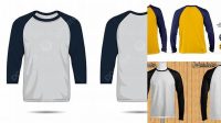 7955+ Mockup Kaos Raglan Lengan Panjang Cdr Professional Graphic PSD Download