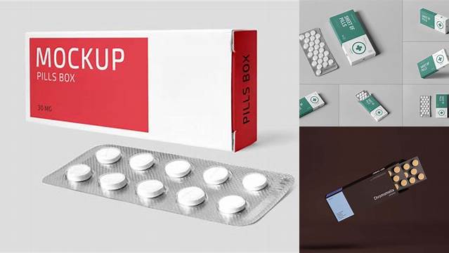 7955+ Pills Package PSD Mockup Premium Quality PSD Freebie