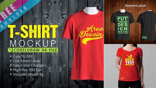 7956+ Mockup Kaos Cdr X7 Best Free Mockup PSD