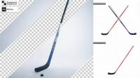 7957+ Matte Hockey Stick PSD Mockup Custom Design Freebie PSD