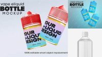 7959+ Clear Bottle with Dark Liquid PSD Mockup Download Premium PSD Resource