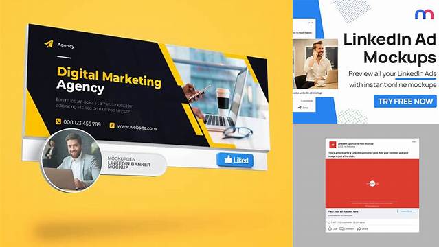 7959+ Linkedin Ad Mockup Free Customizable PSD