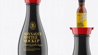 7966+ Soy Sauce Glossy Plastic Bottle PSD Mockup Exclusive Free Photoshop Mockup