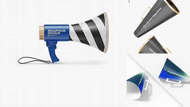 7968+ Matte Megaphone PSD Mockup Fully Editable Photoshop PSD Free Download