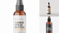 797+ Amber Spray Bottle PSD Mockup Creative Free PSD Graphic Design