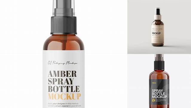 797+ Amber Spray Bottle PSD Mockup Creative Free PSD Graphic Design