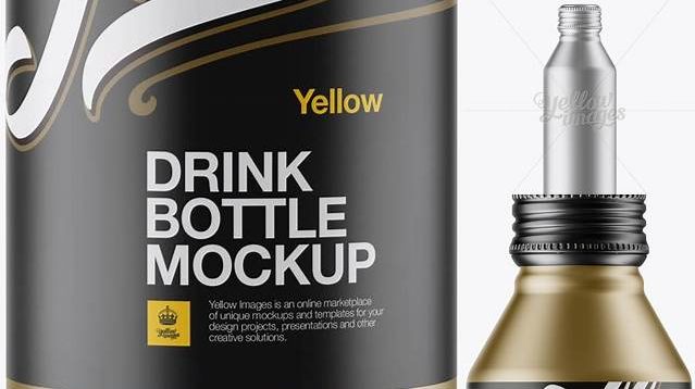 797+ Matte Aluminum Drink Bottle PSD Mockup Free PSD for Designers