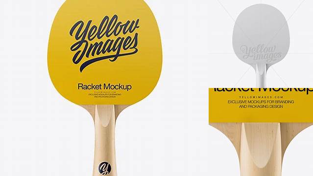 797+ Matte Ping Pong Paddle Front View Smart Object-Based PSD Template Free