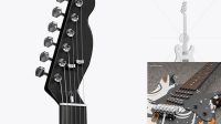 7970+ Electric Guitar PSD Mockup Back Half Side View Digital Resource Free Download