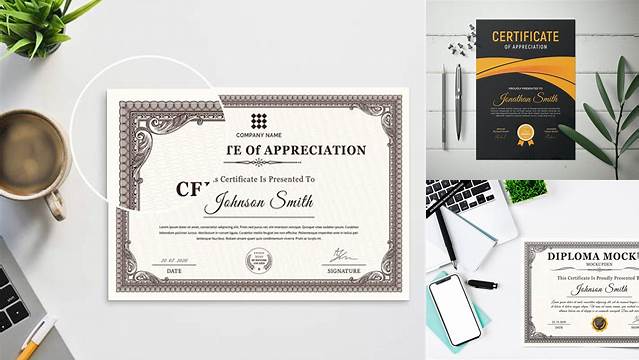 7975+ Certificate Mockup Customizable PSD Templates