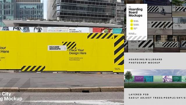 7976+ Construction Hoarding Mockup High-End PSD Download