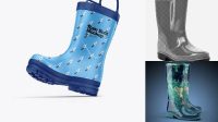 7977+ Rain Boots PSD Mockup Elegant and Stylish Free PSD