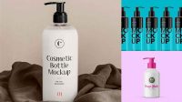 7978+ Cosmetic Bottle With Pump PSD Mockup Best for Showcase