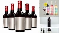 7978+ Dark Glass Red Wine Bottle PSD Mockup Unique High-Resolution Design Freebie