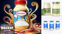 7981+ Mayonnaise Jar PSD Mockup Easy-to-Edit PSD