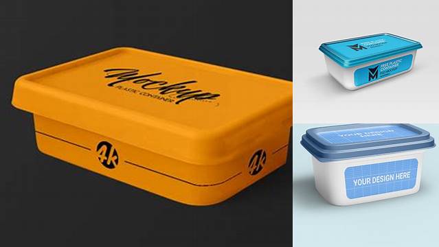 7984+ Metallic Plastic Container PSD Mockup Best for Showcase