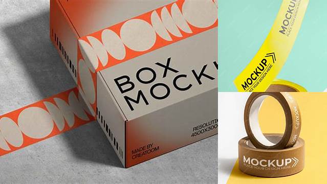 7985+ Packaging Tape Mockup Free PSD