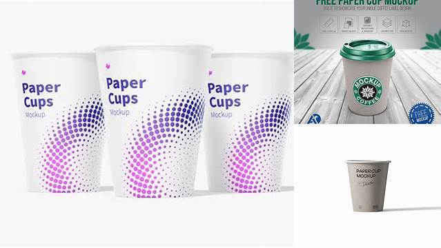 7986+ Paper Cup PSD Mockup Front View Exclusive Free Photoshop Mockup