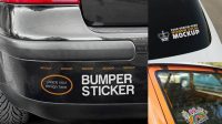 7987+ Bumper Sticker Mockup Psd High Resolution