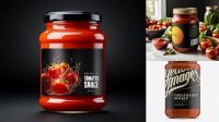 7987+ Hot Tomato Sauce Jar PSD Mockup Exclusive Free PSD Mockups